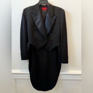 Kenzo Paris black tuxedo high/low blazer